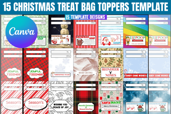 15 Christmas Treat Bag Toppers: Festive Templates for Holiday Giving