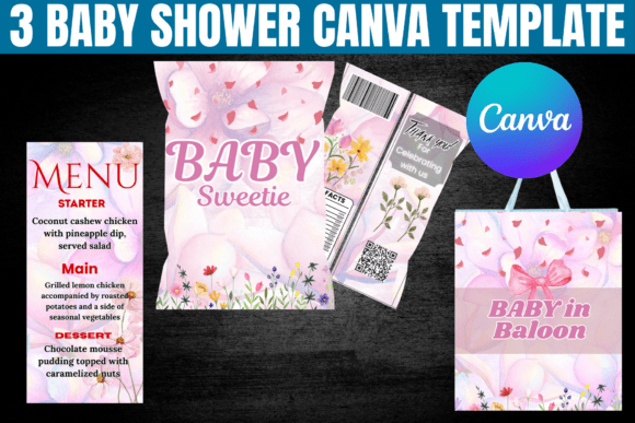 3 Baby in Bloom Baby Shower Template: Effortless Elegance