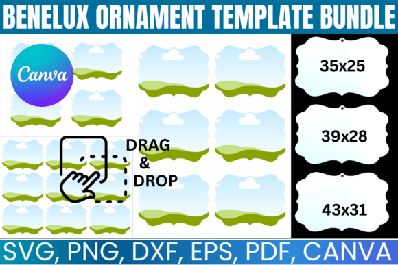 Benelux Ornament Template Bundle: Your Festive Design Toolkit