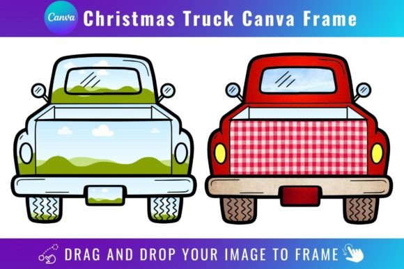 Christmas Truck Canva Frame: A Festive Design Asset