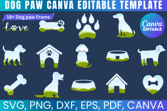 Create Stunning Designs with This Dog Paw Canva Template