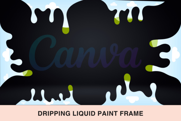 Creative Edge: The Dripping Liquid Paint Canva Frame