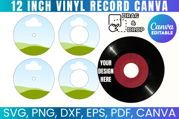 Design Your Sound: The Ultimate 12 Inches Vinyl Record Canva Template