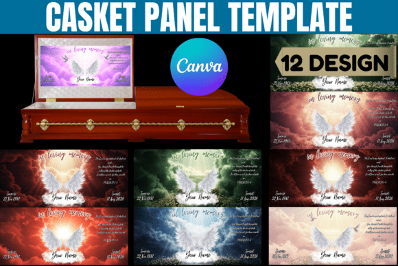 Elegant Casket Panel Templates for a Meaningful Memorial
