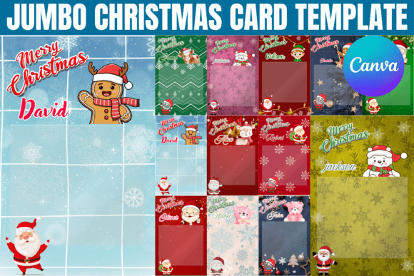 Jumbo Christmas Card Editable Template: Festive Personalization Made Easy