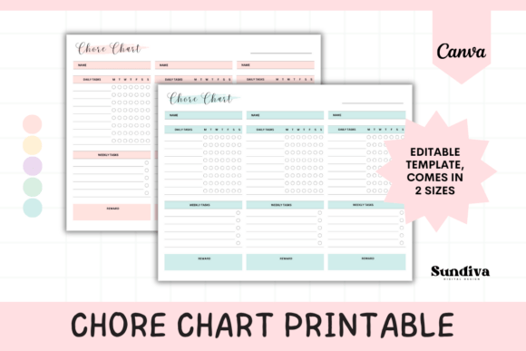 Organize Your Home with the Chore Chart Canva Template 6