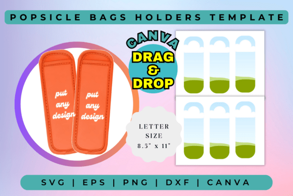 Popsicle Bags Holders Template: Fun Frames for Summer Designs