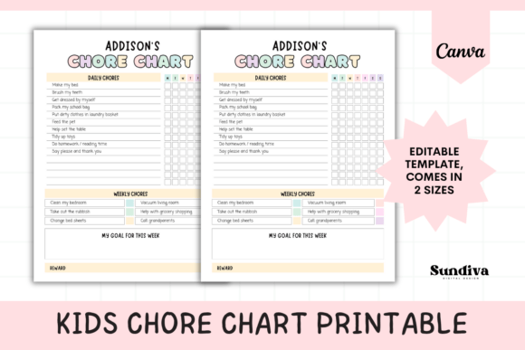 Simplify Family Life: The Editable Kids Chore Chart