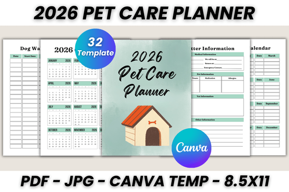 Streamline Your Pet's Year with a 2026 Planner