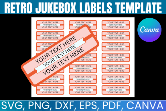 Timeless Appeal: Customizing Editable Retro Jukebox Labels