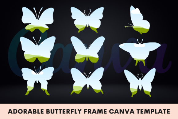 Transform Your Photos with This Adorable Butterfly Frame Canva Template