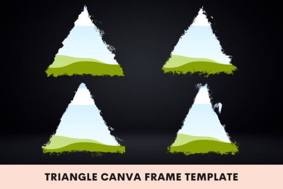 Triangle Canva Frame Template: A Modern Geometric Edge