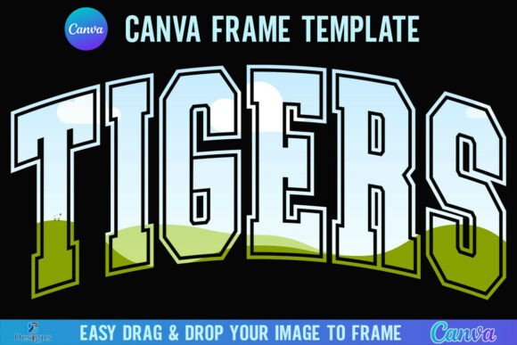 Unleashing Team Spirit with the Tigers Canva Frame Varsity Sport Mascot
